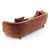 Brie 3 Seater Fabric Sofa In Terracotta Colour
