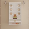 Bluewud Shubh Mini Engineered Wood Prayerut In White Finish