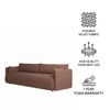 Cozychic Wood 3 Seater With Upholstery Non Storage Sofa In Red Colour