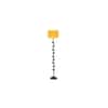 Finn Yellow Fabric Floor Lamp with Black Iron Base