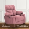 Helios Motorised Recliner Chair for with Rocking Revolving with Cup Holder Premium Soft Suede Fabric 1 Seater Chair - Dusty Mauve