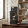 Water Fountain Midnight Cascade Tabletop Water Fountain in Charcoal Black Colour