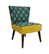 Tiara Solid Wood Accent Chair in Yellow Colour