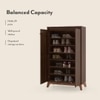 Webster 24 Pair Shoe Rack in Walnut Finish