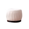 Luxe Collection Grey & Cream Fabric Pouf Ottoman Set Of 2