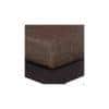 Kumkum Sheesham Wood Foot Stool in Dark Walnut Finish with Jute Brown Cushion