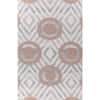 Jaipur Rugs Soft Modern Geometric Wool 5x8 Feet Classic Gray & Bijou Blue Dhurrie Carpet