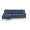 Emila Left Aligned Three Seater Sectional Recliner in Blue Colour