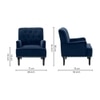 Velora Tufted Back Fabric Lounge Chair in Blue
