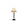 Abdullah Off White Fabric Shade Table Lamp with Black Iron Base