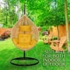 Rattan Egg Single Seater 6 Star Swing Chair Yellow