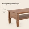 Malabar Rectangular Solid Wood Coffee Table In Amber Walnut Finish