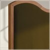 Solara Wave Luxe Queen Size Bed in velvet With Oak wood Frame & Hydraulic Storage