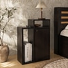 Akari Engineered Wood Bedside Table in Wenge Finish