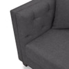 Windsor Essential 3 Seater Fabric Sofa in Steel Colour