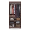 Hilton 2 Door Wardrobe With Mirror and Lock Without Drawer in Chestnut Acacia Finish