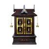 tanvi engineered wood prayer unit in mahagony finish