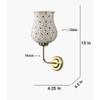 Devansh Metal Electric Wall Light in Gold Colour with Multicolor Shade Count of 1 Light
