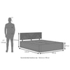 Kuba Solid Wood King Size Bed With Box Storage (Teak Finish)