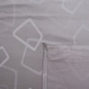 Grey And Whitegeometric Cotton 400 Tcflat Double Queen Size Bedsheet With 2 Pillow Covers