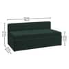 Marteen 3 Seater Velvet Pull Out Sofa Cum Bed in Green Color With Storage