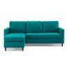 Monznij Sectional Fabric Sofa - Turquoise