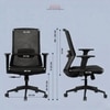 Veritas Mid Back Mesh Office Chair in Black Colour