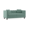 Windsor Luxe 2 Seater Fabric Sofa in Dusty Turquoise Velvet Colour