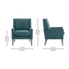 Leston Upholstered Fabric Arm Chair- Teal