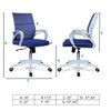Mmarveal Mid Back Ergonomic Chair in Blue Colour