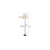 Jolie Zig Zag Iron Floor lamp with Jute Conical Beige shade (Z37)