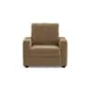 Apollo Compact High Back 1 Seater Fabric Sofa in Fawn Velvet Colour