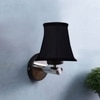 Devansh Metal Wall Mounted Lamp With Black Cotton Shade