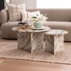 Drift Marble Coffee Table In Creem Finish