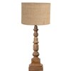 Devansh Beige Jute Table Lamp With  Wood Natural Base (7X7X21.25 Inches)-9