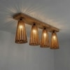 Billet Brown Solid Wood Ceiling Light