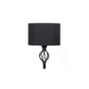 Gloria Black Cotton Shade Floor Lamp