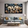 The Castle Decor Animal Wall Painting Wooden Framed 27x48 Inch (Style 2)