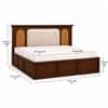 Virasat Solid Wood Compact King Bed Box Storage Provincial Teak Finish Mattress 72 x 72 Inches