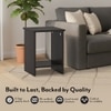 Nick Engineered Wood Side Table in Dark Wenge Finish