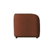 Zenol Boucle Fabric 1 Seater Sofa In Orange