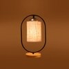 Devansh Beige Jute Drum  Wooden & Iron Table Lamp -17 Inch Height  -I