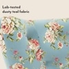 Frida 2 Seater Fabric Loveseat In Dusty Teal Floral Colour