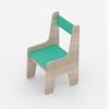 Topolino Engineered Wood Kids Chair in Teal Colour