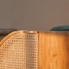 Andaman Ross Solid Wood Arm Chair in Green Colour