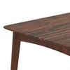 Saar Teak Wood 6 Seater Dining Table with 6 Saar Teak Wood Dining Chair (Finish: Espresso Teak, Colour: Macadamia Brown)