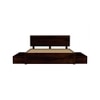 Esra Sheesham Wood King Size Bed Drawer Storage Walnut Finish (72 x 78 inches)
