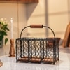 Ireka Home Arcade Acacia Wood Cutlery Holder – 3 Section Organizer