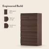 Bocado Tall Engineered Wood Chest of 6 Drawers in Columbian Walnut Finish