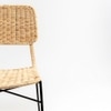 Dosly Metal Dining Chair in Natural Colour